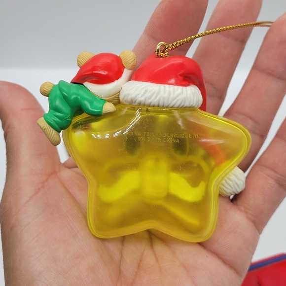 Set of 3 Christmas Gingerm Mouse on Locomotive Teddy Bear Sleeping on Santa Star - Picture 4 of 10